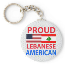 Proud Lebanese American Keychain