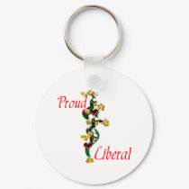 Proud Liberal keychains