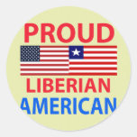 Proud Liberian American Round Sticker