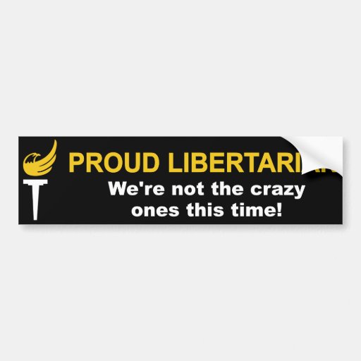 Proud Libertarian Bumper Sticker Zazzle 5139