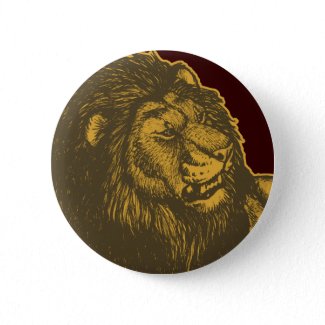 Proud Lion Button Badge button