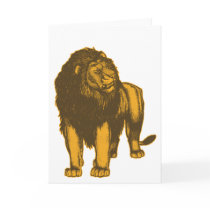 Proud  Lion  Greeting Card cards