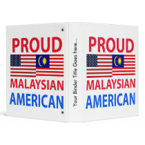 Proud Malaysian American 3 Ring Binder