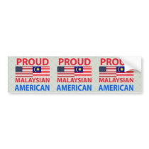 Proud Malaysian American Bumper Stickers