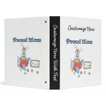 Proud Mom Airplane It's a Boy Gifts Binders