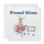 Proud Mom Airplane It's a Boy Gifts Custom Invite