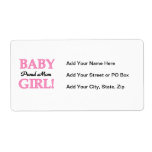 Proud Mom Baby Girl Gifts Custom Shipping Label