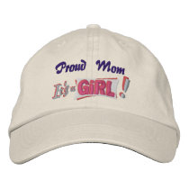 Proud Mom - Girl embroidered hats by Embroidery4U Proud Mom - Girl embroidered hats