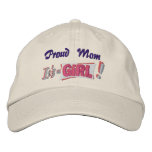 Proud Mom - Girl Embroidered Baseball Caps