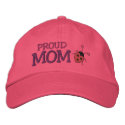 Proud Mom Ladybug embroidered hats