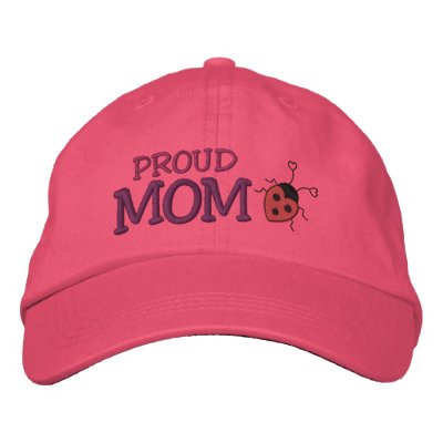 Proud Mom Ladybug Baseball Cap by teesforyourfamily