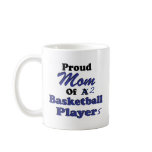Proud Mom of 2 Basketball Players Coffee Mug