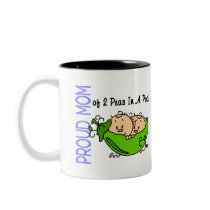 Proud Mom Of 2 Peas In A Pod (Boys) mugs