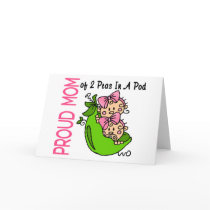 Proud Mom Of 2 Peas In A Pod (Girls) cards