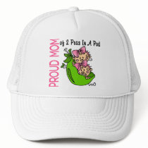 Proud Mom Of 2 Peas In A Pod (Girls) hats by LifesInk Proud Mom Of 2 Peas In A Pod (Girls) hats