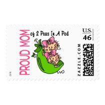 Proud Mom Of 2 Peas In A Pod (Girls) stamps