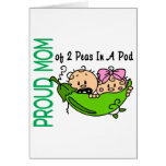 Proud Mom Of 2 Peas In A Pod VERSION 3 Greeting Card
