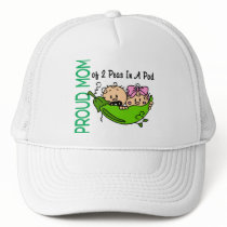 Proud Mom Of 2 Peas In A Pod VERSION 3 hats
