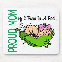 Proud Mom Of 2 Peas In A Pod VERSION 3 mousepads by LifesInk Proud Mom Of 2 Peas In A Pod VERSION 3 mousepads