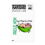Proud Mom Of 2 Peas In A Pod VERSION 3 Postage Stamps
