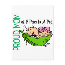 Proud Mom Of 2 Peas In A Pod VERSION 3 postcards