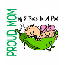 Proud Mom Of 2 Peas In A Pod VERSION 3 t-shirts