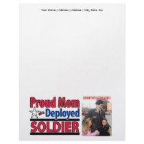 Proud Mom of a Deployed Soldier Personalized Letterhead