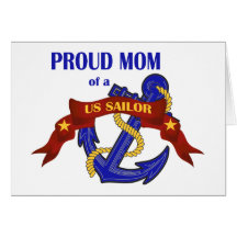 Proud Mom of a US Sailor Cards