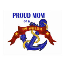 Proud Mom of a US Sailor postcards