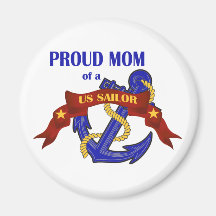 Proud Mom of a US Sailor Refrigerator Magnets