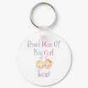 Proud Mom Of Boy Girl Twins keychains