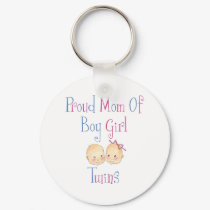 Proud Mom Of Boy Girl Twins keychains