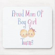 Proud Mom Of Boy Girl Twins Mouse Mats