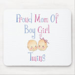 Proud Mom Of Boy Girl Twins mousepads