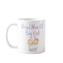 Proud Mom Of Boy Girl Twins mugs