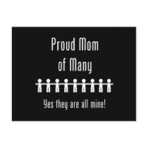 Proud Mom of Many -  9 kids postcards