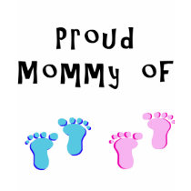 Proud Mommy of 1 boy 1 girl t-shirt