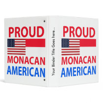 Proud Monacan American 3 Ring Binder