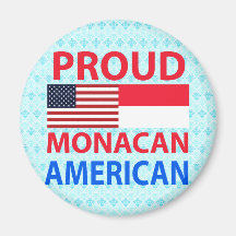 Proud Monacan American Fridge Magnets