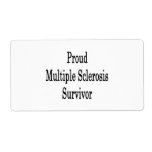 Proud Multiple Sclerosis Survivor Personalized Shipping Labels