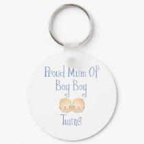 Proud Mum of Boy Twins keychains