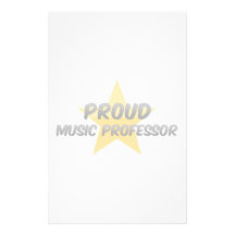 Proud Music Professor Customized Stationery