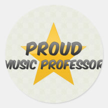 Proud Music Professor Round Sticker