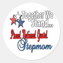 Proud National Guard Stepmom Round Sticker