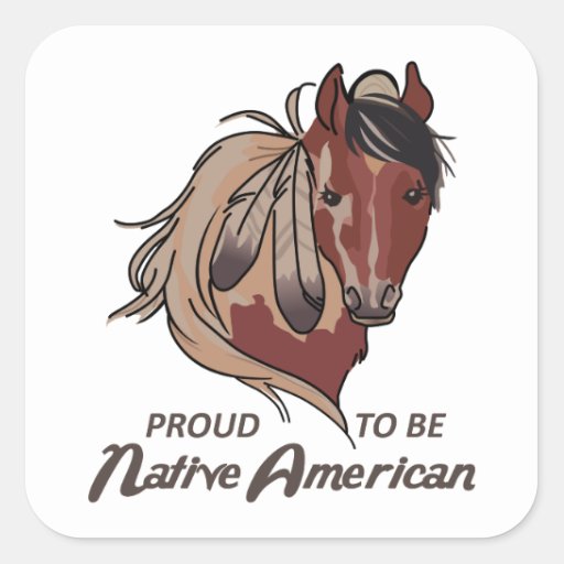 Proud Native American Square Sticker Zazzle