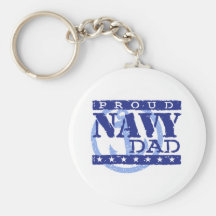 Proud Navy Dad Key Chain