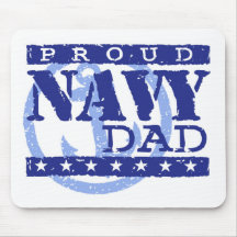 Proud Navy Dad Mouse Mats