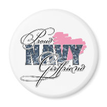 Proud Navy Girlfriend Magnets
