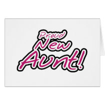 Proud New Aunt tshirts and Gifts Card