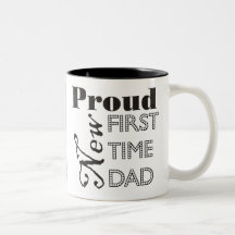 Proud New First Time Dad Photo Mug